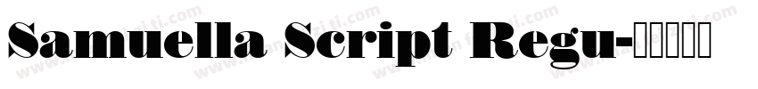 Samuella Script Regu字体转换